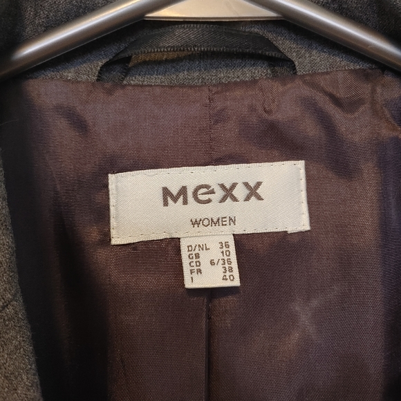 Mexx Gray Wool Blend Long 4 Button Blazer (Size 6) - Picture 4 of 8